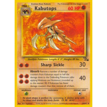 Kabutops (Fossil 24/62) (Rare) English - Excellent