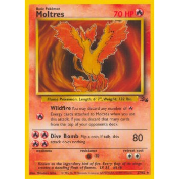 Moltres (Fossil 27/62) (Rare) English - Excellent