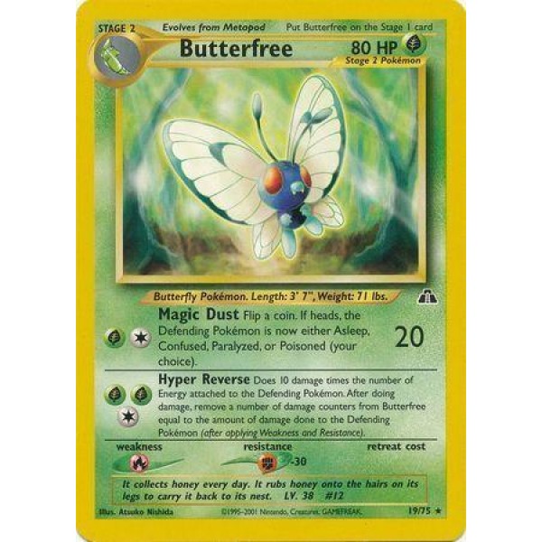 Butterfree (Neo Discovery 19/75) (Rare) English - Excellent