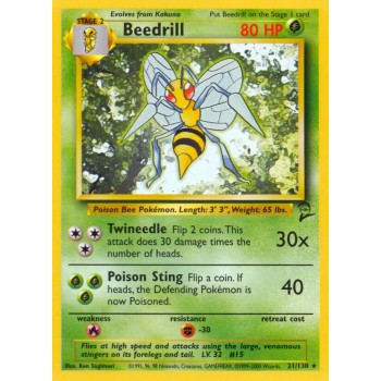 Beedrill (Base Set 2 21/130) (Rare) English - Played