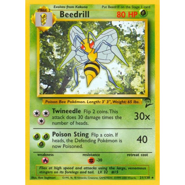 Beedrill (Base Set 2 21/130) (Rare) English - Played