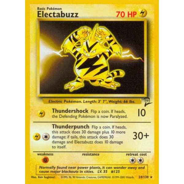 Electabuzz (Base Set 2 24/130) (Rare) English - Excellent