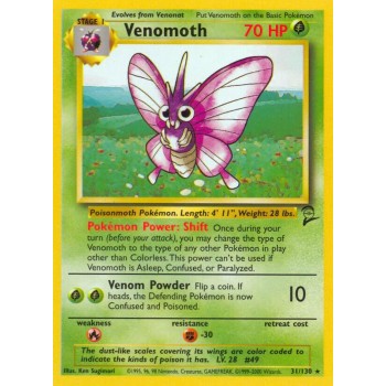Venomoth (Base Set 2 31/130) (Rare) English - Excellent
