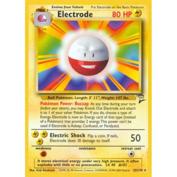 Electrode (Base Set 2 25/130) (Rare) English - Excellent