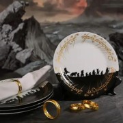 Σετ Κεραμικών Πιάτων 4 Τεμαχίων με 4 Δαχτυλίδια - The Lord of the Rings - Fellowship Of The Ring