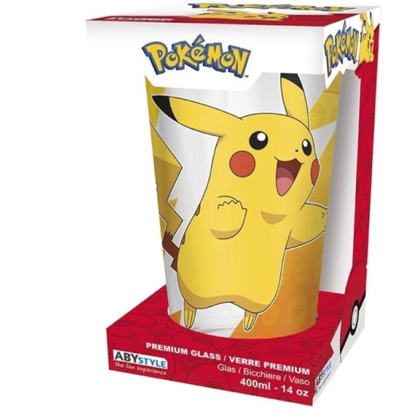Pokemon - Pikachu 400ml Large Glass Premium

