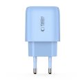 Φορτιστής Τοίχου Tech-Protect NCA30 30W με USB-C PD & USB-A QC 3.0 - Baby Blue