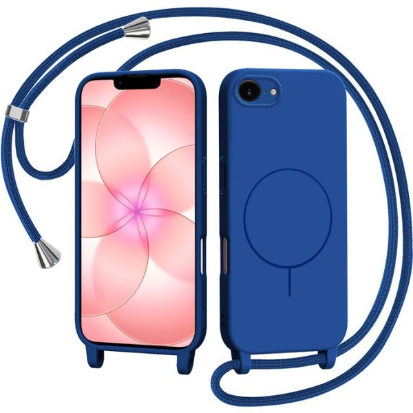 Θήκη Orso Soft με Κορδόνι MagSafe για iPhone 16e/17e - Cosmic Blue
