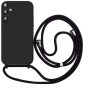 Θήκη Orso Liquid Silicone με Κορδόνι για Samsung Galaxy A16 - Black / Μαύρη