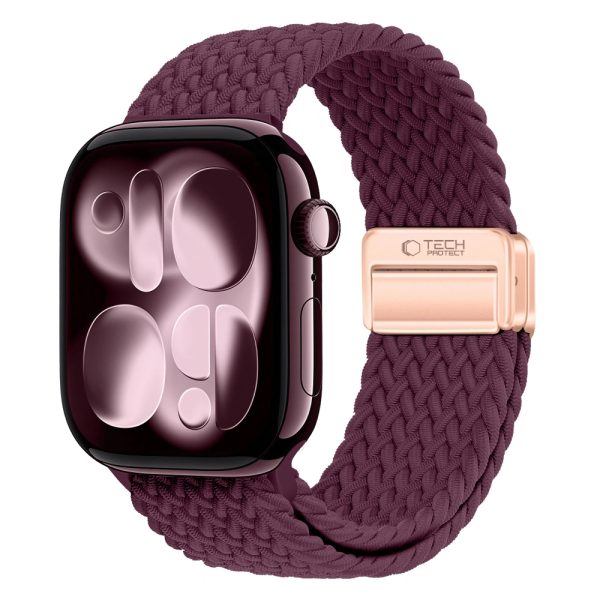Λουράκι Νάιλον Tech-Protect NylonMag για Apple Watch Series 8 / 9 / 10 / 11 / 12 / SE / Ultra (44 / 45 / 46 / 49mm) - Deep Burgundy