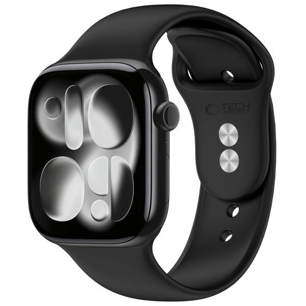 Λουράκι Σιλικόνης Tech-Protect Silicone για Apple Watch Series 8 / 9 / 10 / 11 / 12 / SE / Ultra (44 / 45 / 46 / 49mm) - Black
