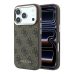 Σκληρή Θήκη Δερματίνης Guess Gold Frame με MagSafe για iPhone 18 Pro Max  - Brown