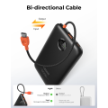 Power Bank Veger W1189-K1C 10000mAh 22.5W Fast Charging με Ενσωματωμένο Καλώδιο USB-C – Black