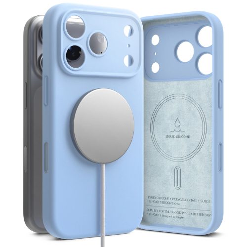 Θήκη Σιλικόνης Ringke Silicone Magnetic με MagSafe για Apple iPhone 17 Pro / 18 Pro - Light Blue