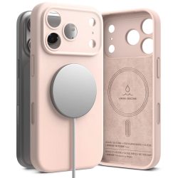 Θήκη Σιλικόνης Ringke Silicone Magnetic με MagSafe για Apple iPhone 17 Pro Max / 18 Pro Max - Pink Sand