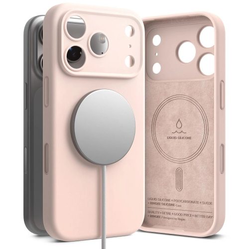 Θήκη Σιλικόνης Ringke Silicone Magnetic με MagSafe για Apple iPhone 17 Pro Max / 18 Pro Max - Pink Sand