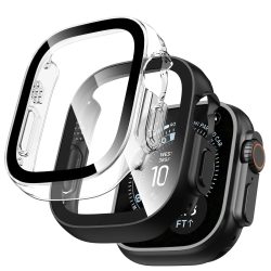Σετ 2 Θηκών Tech-Protect Defense με Τζαμάκι για Apple Watch Ultra 1 / 2 / 3 / 4 49mm - Black & Clear