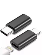Αντάπτορας Στρογγυλός GREEN LYCA lightning σε OTG Type C - Black