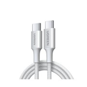 Καλώδιο Γρήγορης Φόρτισης UGREEN Braided 5A Max USB-C σε USB-C 100w 2m - Grey