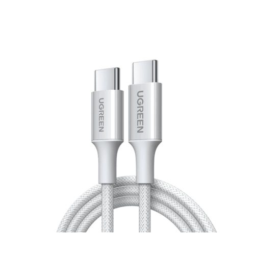 Καλώδιο Γρήγορης Φόρτισης UGREEN Braided 5A Max USB-C σε USB-C 100w 1m -  Grey