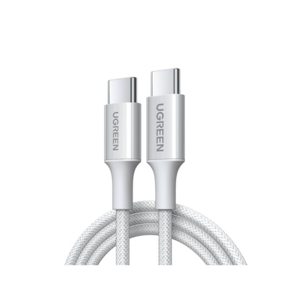 Καλώδιο Γρήγορης Φόρτισης UGREEN Braided 5A Max USB-C σε USB-C 100w 2m - Grey