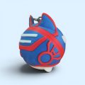 Fidget Μπρελόκ 3D Printed: Pokémon - Kyogre Poké Ball με Κουμπί