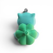 Pokémon 3D Printed Keychain - Sitting Bulbasaur