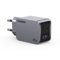 Σετ Φόρτισης UGREEN X757 65W με Θύρα USB-A και 2 Θύρες USB-C και Καλώδιο USB-C - USB-C - GaN Quick Charge 4.0 - Gray