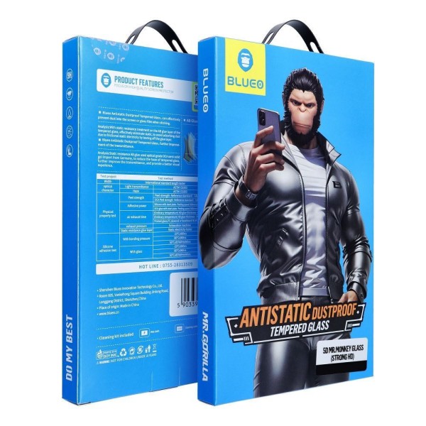 Tempered Glass Mr.Monkey Full Cover Full Glue 5D 9H 0.26mm Strong HD για Samsung Galaxy S26 Ultra - Black 