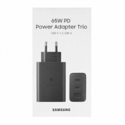 Φορτιστής Samsung με Θύρα USB-A και 2 Θύρες USB-C 65W Power Delivery - Black