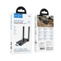 Hoco HI34 Αντάπτορας Δικτύου USB με Ασύρματη Σύνδεση Wi-Fi 600Mbps - Μαύρο