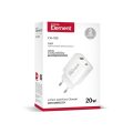 Element CH-100 Φορτιστής GaN 20W με USB-C και USB-A  - White