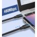 Καλώδιο Ugreen US286 USB-C σε USB-C 60W PD 1m - Black