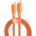 Καλώδιο Ugreen L502 USB-C σε USB-C 100W PD 1m - Orange 