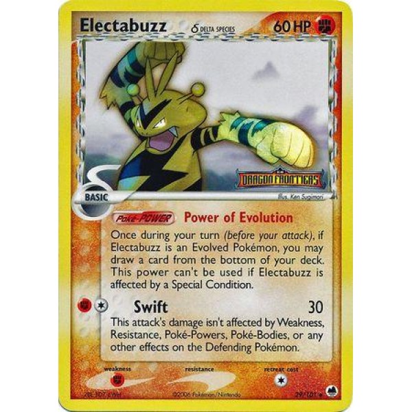 Electabuzz δ Delta Species (EX Dragon Frontiers 29) (Stamped Holo) English - Near Mint