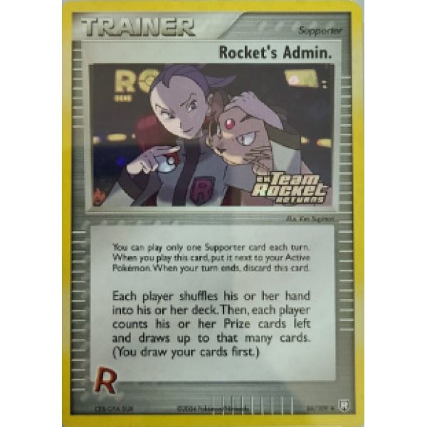 Rocket”s Admin. (EX Team Rocket Returns 86) (Stamped Holo) English - Excellent