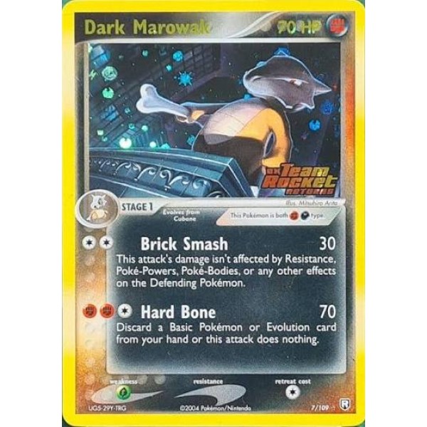 Dark Marowak (EX Team Rocket Returns 7) (Stamped Holo) English - Poor