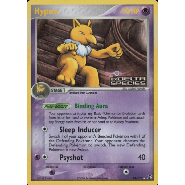 Hypno (EX Delta Species 23) (Stamped Holo) English - Near Mint