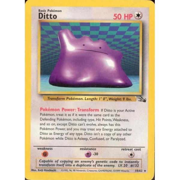 Ditto (Fossil 18/62) (Rare) English - Good