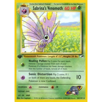 Sabrina”s Venomoth (Gym Heroes 34/132) (Rare) English - Played