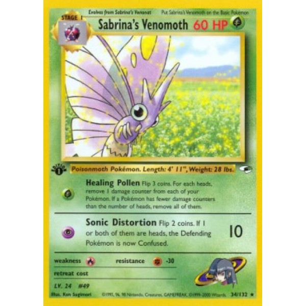 Sabrina”s Venomoth (Gym Heroes 34/132) (Rare) English - Played