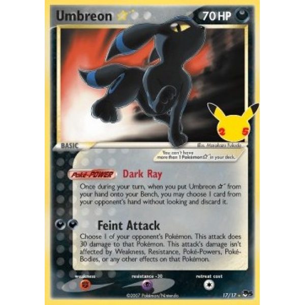 Umbreon Gold Star (Celebrations 17/17) (Ultra Rare) English - Near Mint