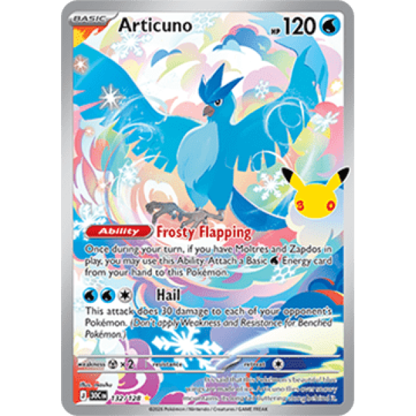 Articuno (30th Celebration 132) (Illustration Rare) English - Near Mint