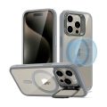 Θήκη Σιλικόνης ESR Classic Hybrid with Stash Stand HaloLock MagSafe για iPhone 15 Pro - Clear Gray