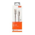 Καλώδιο Φόρτισης BUDIBUDI braided 1.2m Type-C σε Type-C - Light Gray