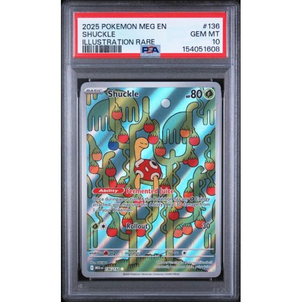 Shuckle #136 - Mega Evolution 2025 - Illustration Rare - PSA 10 GEM MINT - English