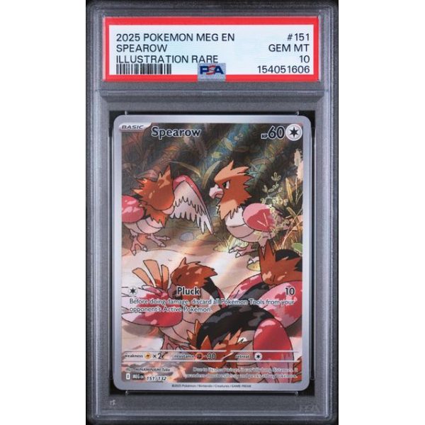 Spearow #151 - Mega Evolution 2025 - Illustration Rare - PSA 10 GEM MINT - English
