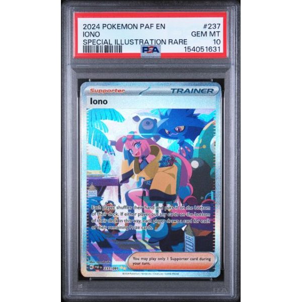 Iono #237 - Paldean Fates 2024 - Special Illustration Rare - PSA 10 GEM MINT - English