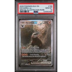 EXCADRILL EX - BLACK BOLT - ENGLISH 2025 - #168 - PSA GEM MINT 10 - POKEMON GRADED CARD