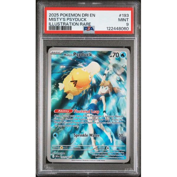 MISTY”S PSYDUCK - DESTINED RIVALS - ENGLISH 2025 - #193 - PSA MINT 9 - POKEMON GRADED CARD
